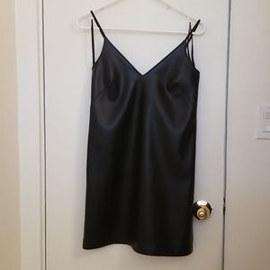 Talula black faux leather dress size XXS